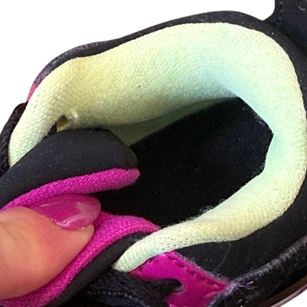 Nike Air Jordan 4 Retro Fuchsia Flash Black Pink Toddler Girls Shoes Size 6C - Picture 11 of 14